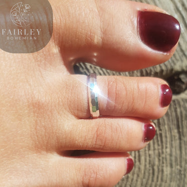 adjustable sterling silver toe ring festival jewellery